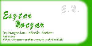eszter moczar business card