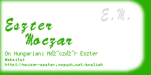 eszter moczar business card
